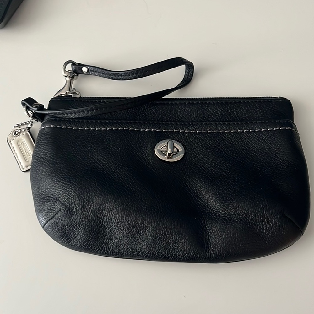 Black coach wristlet